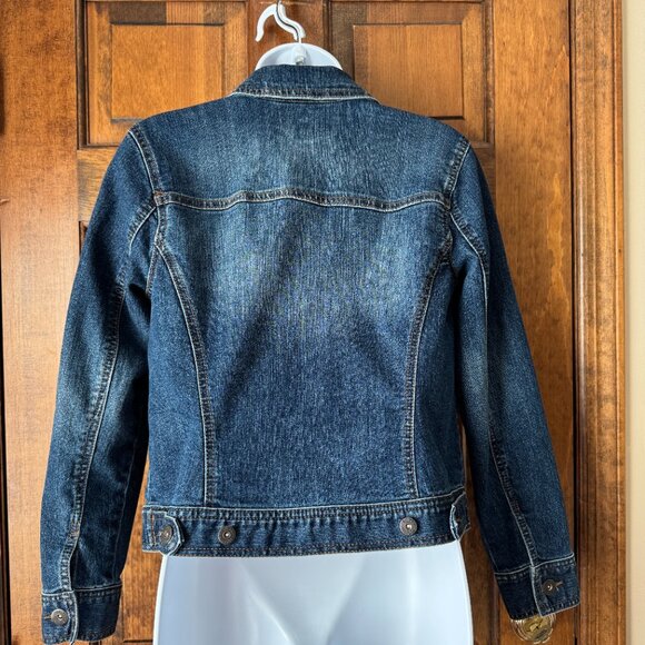 Style & Co Button Close Denim Jacket Petite Medium - Picture 12 of 16